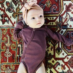 Loved baby plum preemie NB long sleeve organic cotton